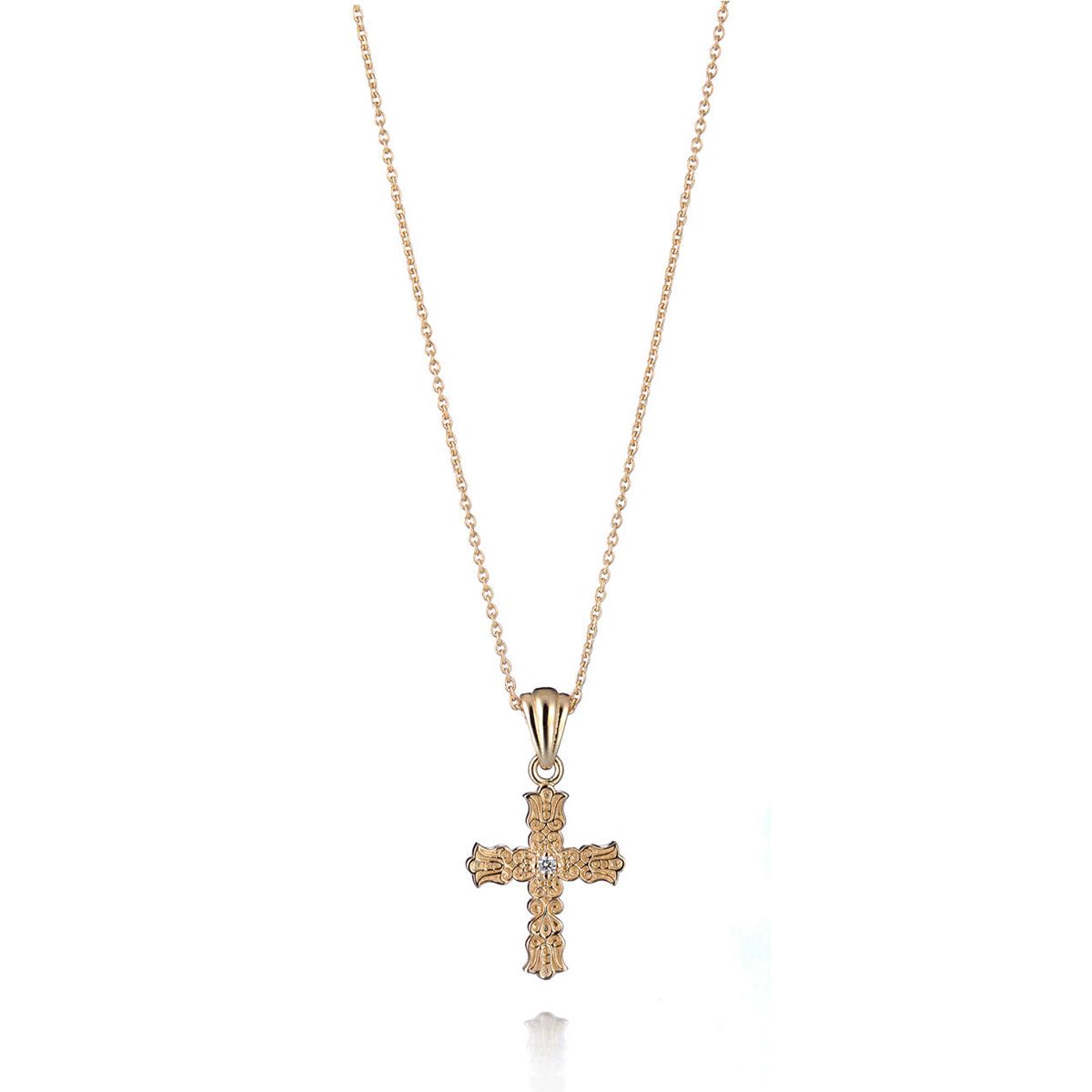 Lumoava Metsäkukkia ristikaulakoru 14K L70230200000