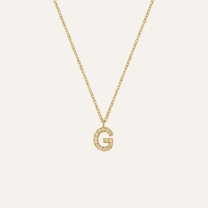 Mockberg Petite Stone Letter, G Halskette MB0077