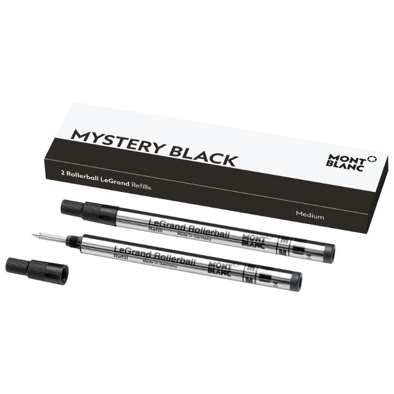 Montblanc 2 Rollerball LeGrand Refills (M) Mystery Black MB128225