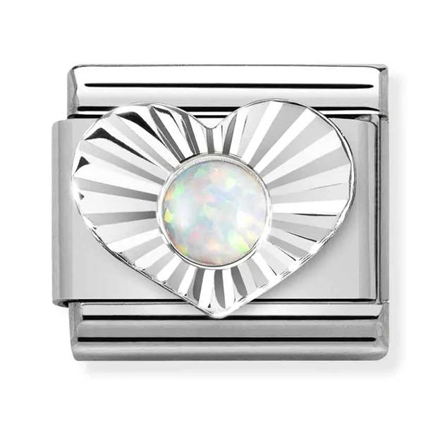 Nomination Classic Heart White Opal 330508/07