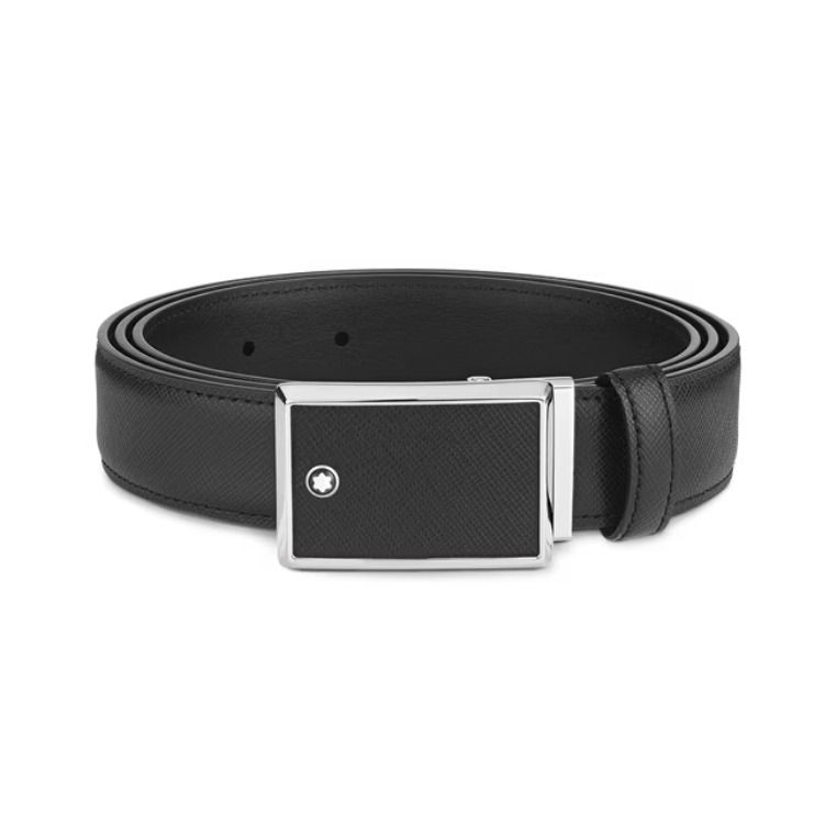 Montblanc Meisterstück Black Saffiano Leather Belt MB114421