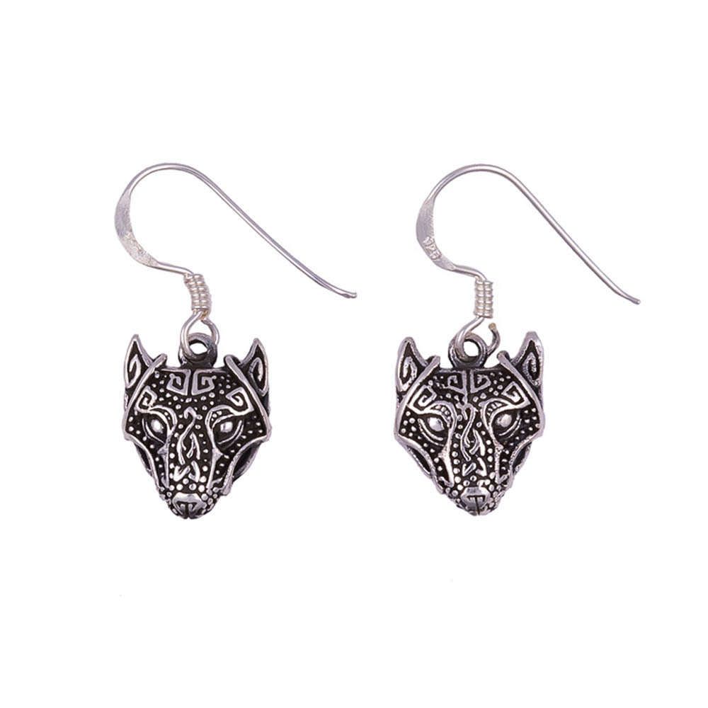 Northern Viking Jewelry Guardian Wolf korvakorut NVJKK029
