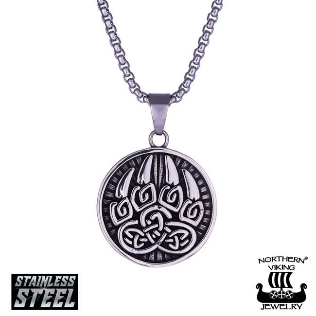 Northern Viking Jewelry Karhun Käpälä kaulakoru 55cm  NVJRS105