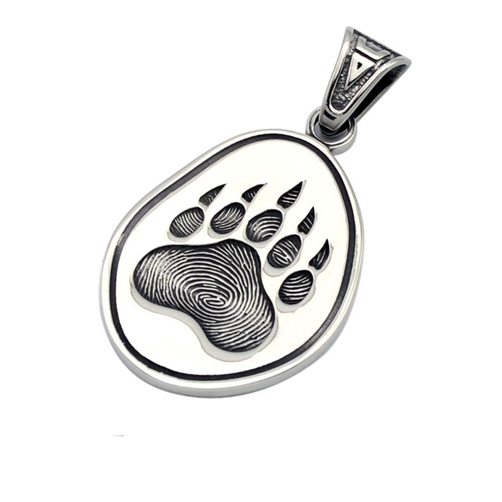Northern Viking Jewelry Bear Paw Amulet Halskette50 cm NVJRS144