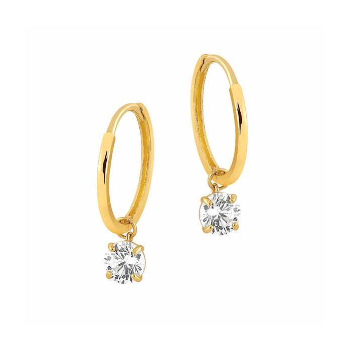 Kultaiset korvakorut 16 x 1,5 mm OT401088-CZ-R5