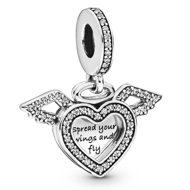 Pandora Angel Heart And Wings Dangle hängsmycke 798485C01