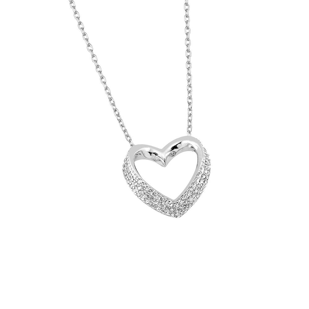 Hopeinen kaulakoru, sydän PNS0243
