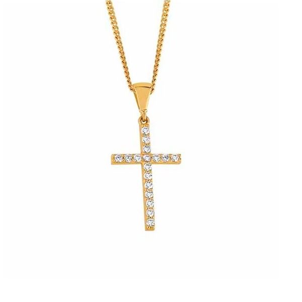 Goldenes Kreuzanhänger PP2546-01