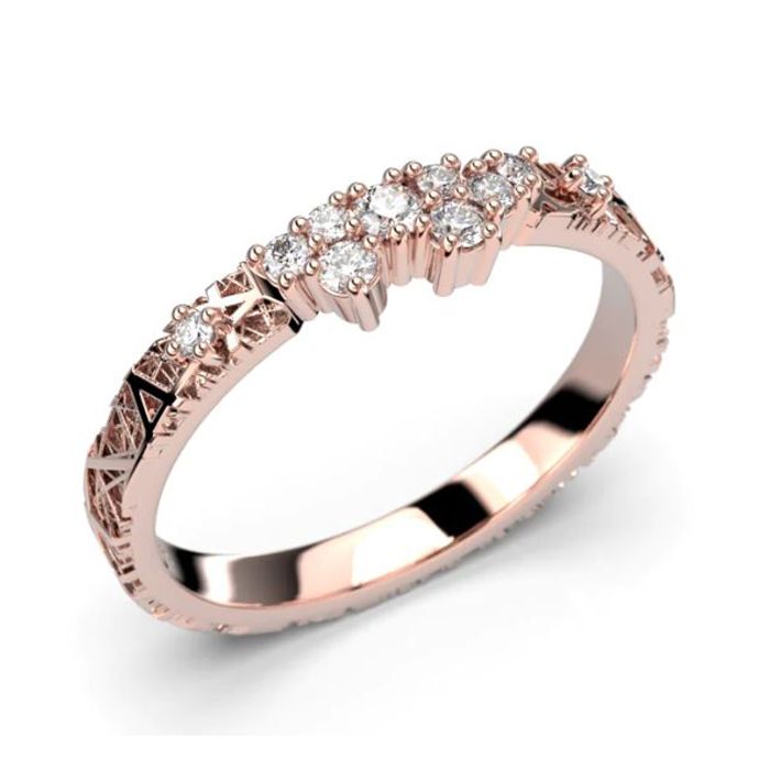 Festive Routa Rakka Sivu timanttisormus 666-015-PK