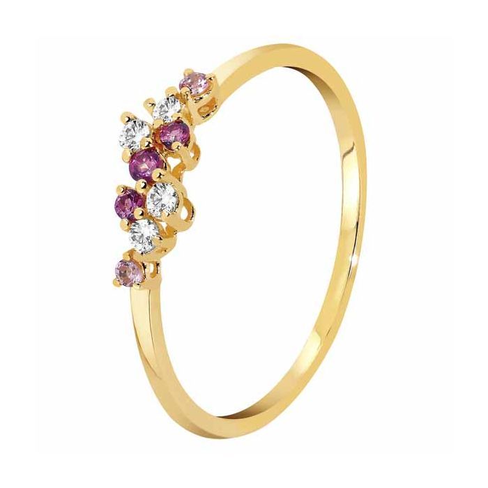 Diamantring / Morganit und Saphir SAR04596