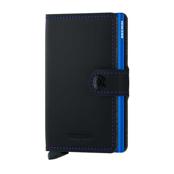 Secrid Miniwallet Matte Black & Blue MM-BLACK&BLUE