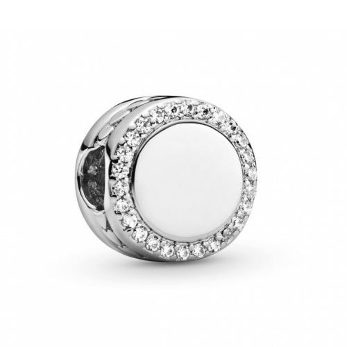 Pandora Engravable Sparkling Button hela 798747C01