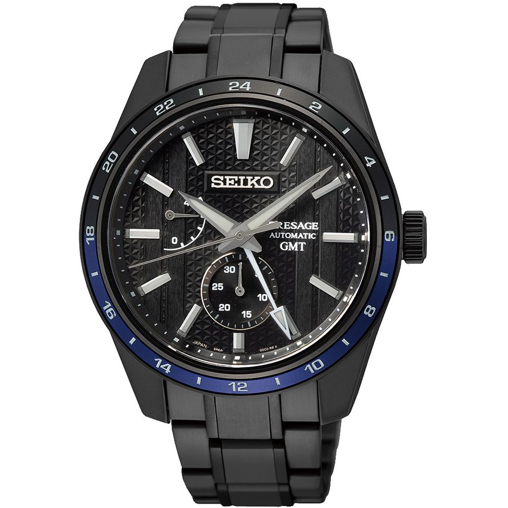 Seiko Presage Sharp Edged GMT Zero Halliburton Limited Edition SPB271J1