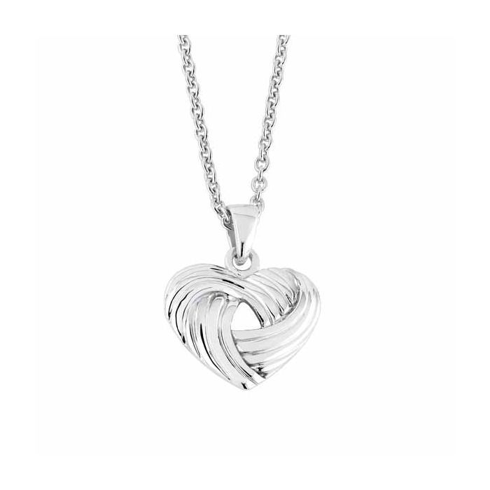 Hopeinen sydänkaulakoru SPC08057-00