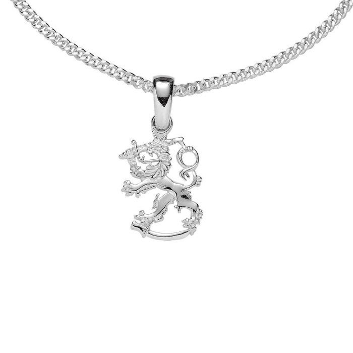 Hopeinen Suomileijona -kaulakoru 50 cm TN-240339