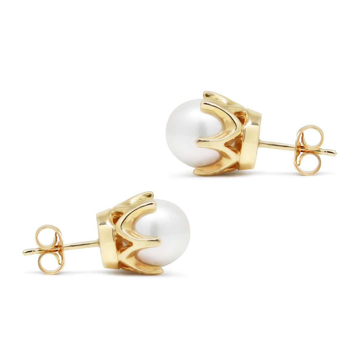 Gold Ohrringe 7 mm 1037valk