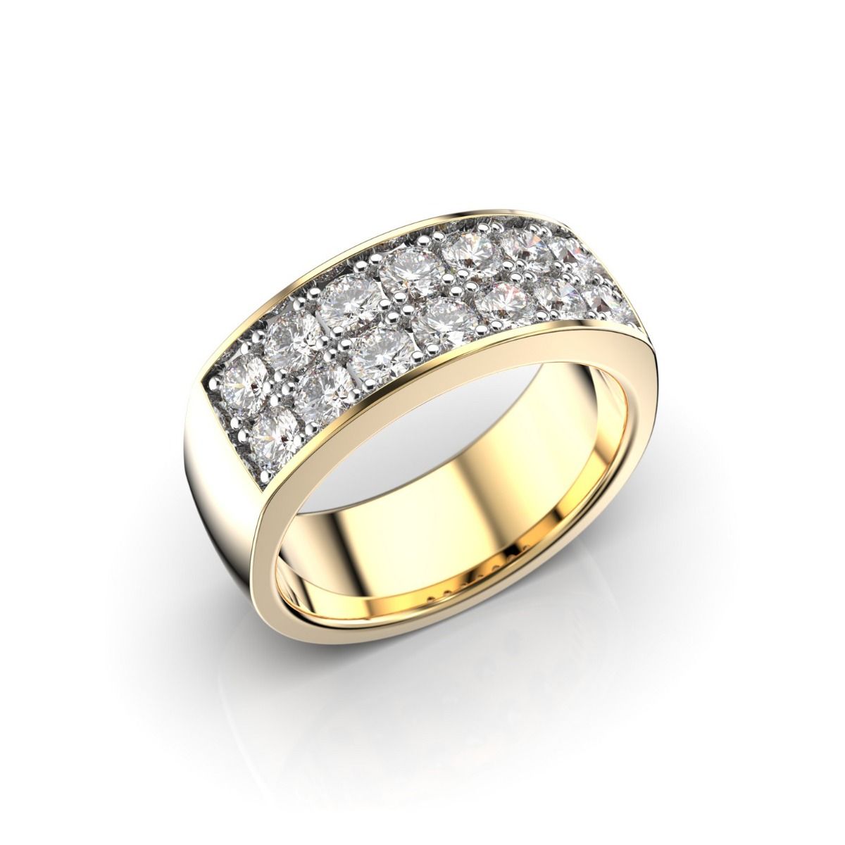 Festive Thelma timanttisormus, keltakulta 111-100-KK