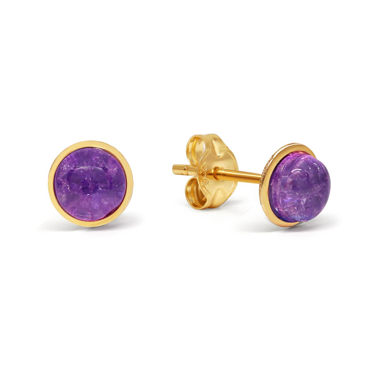 Gold Ohrringe 140641lila