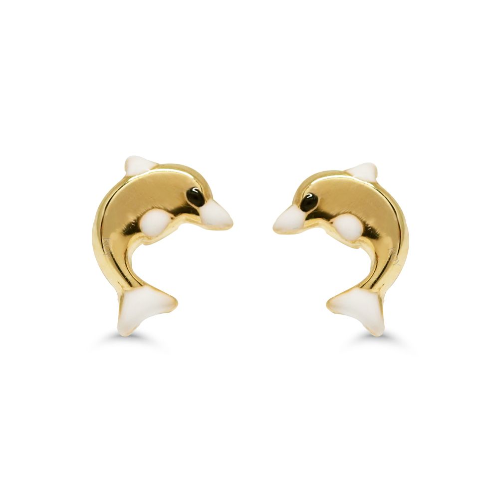 Gold Ohrringe, Delfin 172441valk