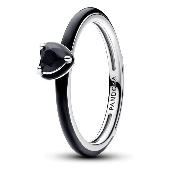 Pandora ME Black Chakra Heart Ring 193088C01