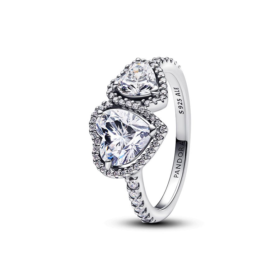 Pandora Sparkling Halo Hearts Ring 193659C01