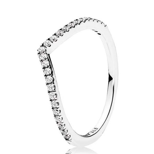 Pandora Sparkilng Wishbone Ring 196316CZ