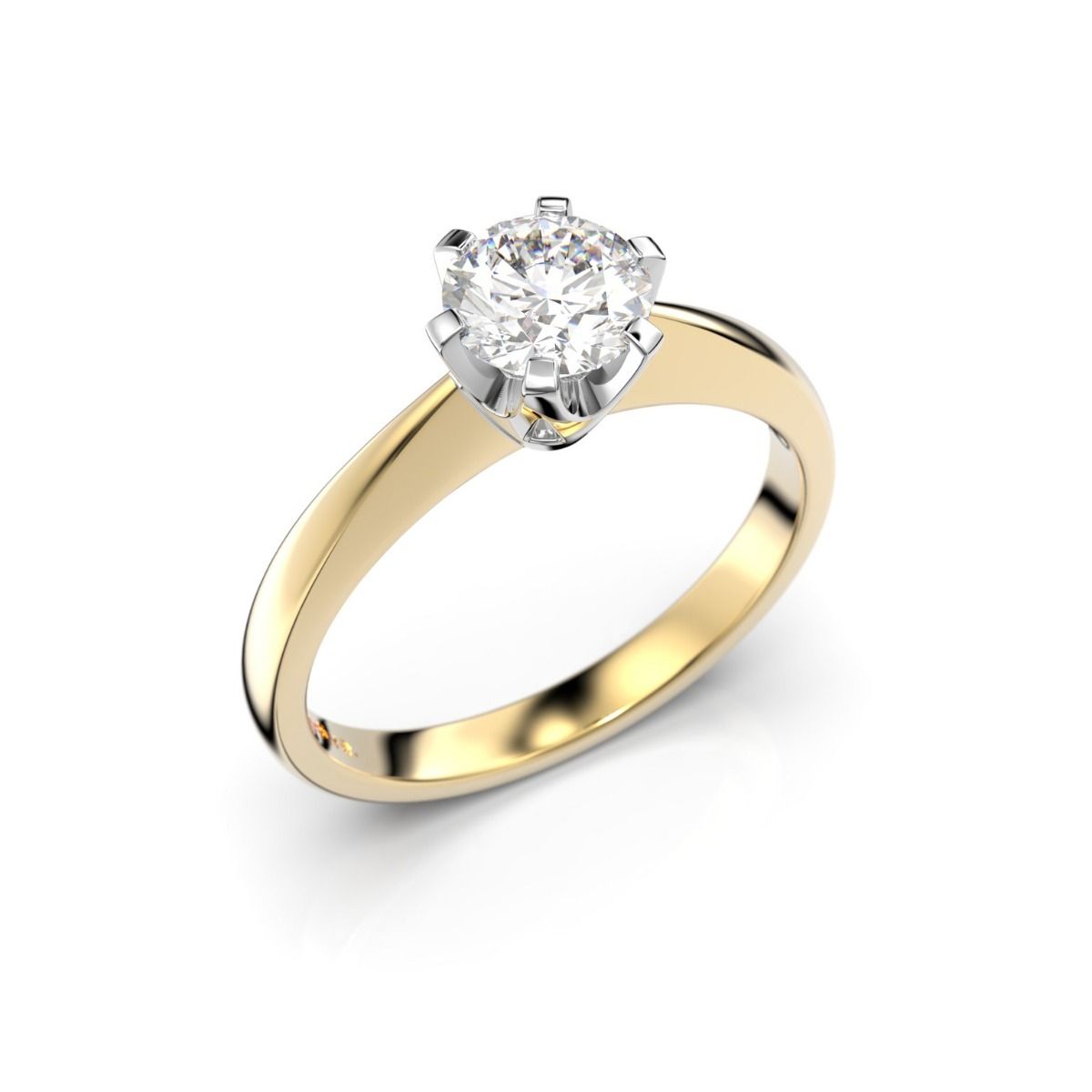 Festive Classic timanttisormus, kelta- ja valkokulta 204-060-KV