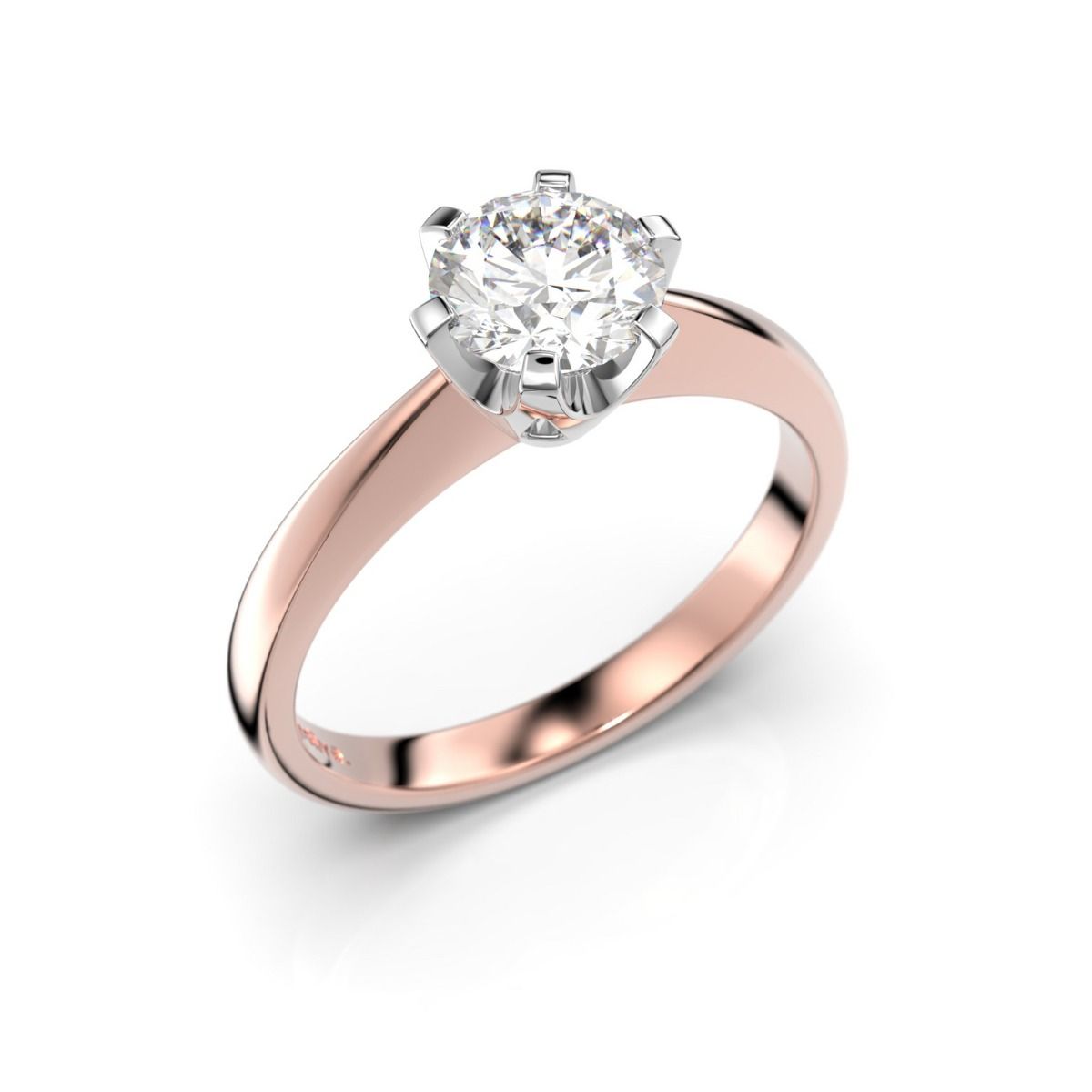 Festive Classic timanttisormus, puna- ja valkokulta 204-070-PV