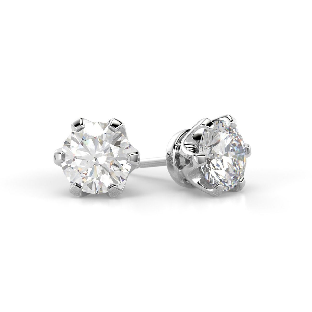 Festive Classic timanttikorvakorut, platina 205-180K-PT