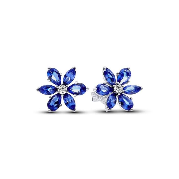 Pandora Sparkling Blue Herbarium Cluster Stud Ohrringe 292407C01