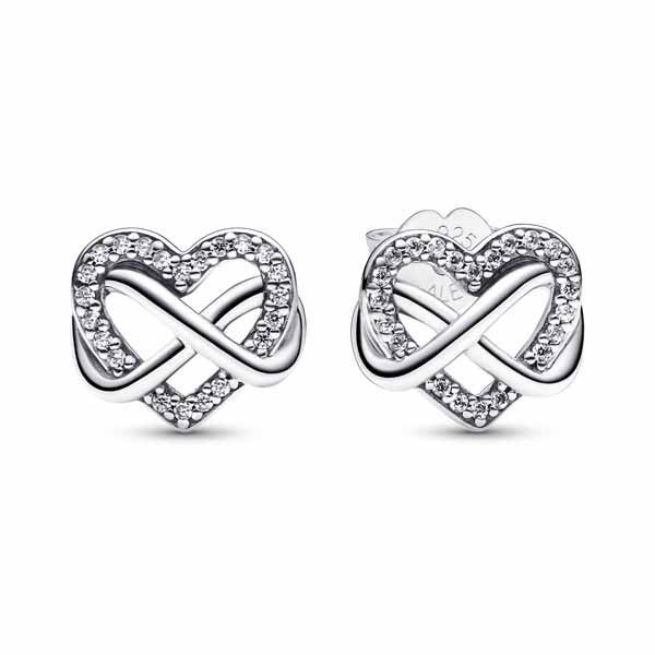 Pandora Sparkling Infinty Heart Ohrringe 292667C01