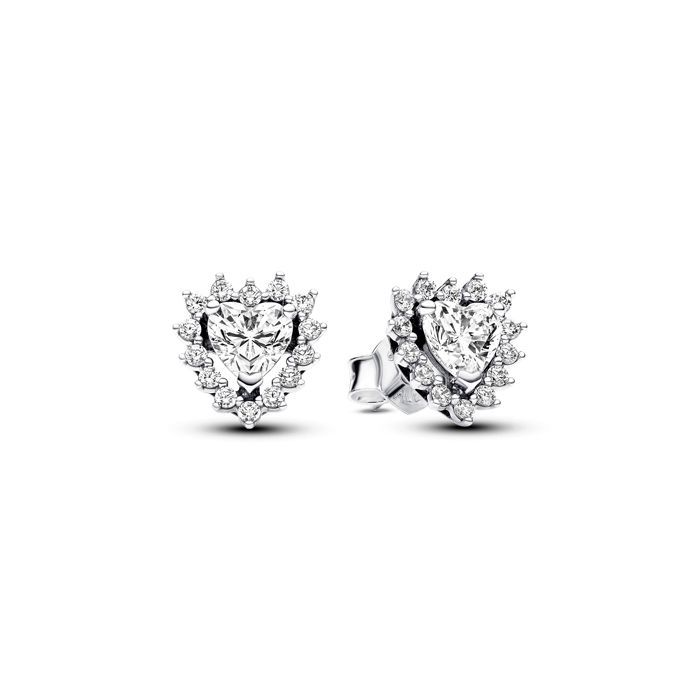 Pandora Sparkling Heart Halo Ohrringe 293097C01