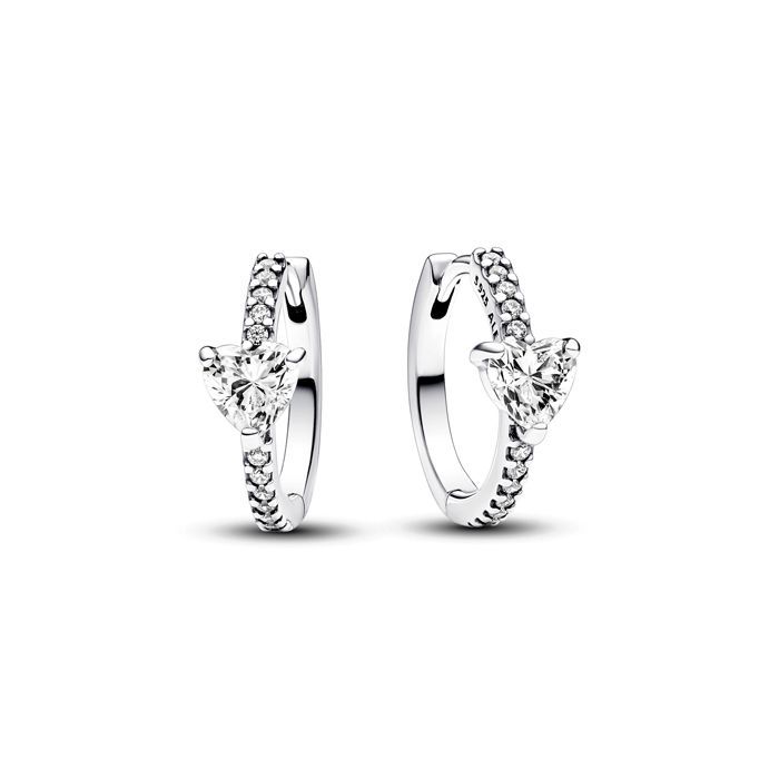 Pandora Sparkling Heart Hoop Ohrringe 293101C01