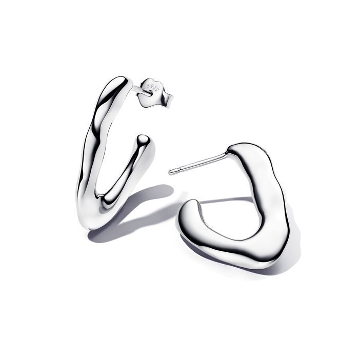 Pandora Organically V-shaped Open Hoop Ohrringe 293290C00