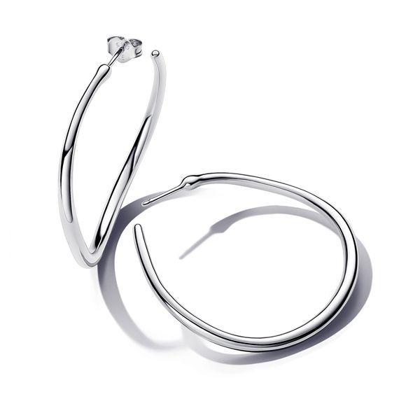 Pandora Organically Shaped 42 mm Open HoopOhrringe 293299C00