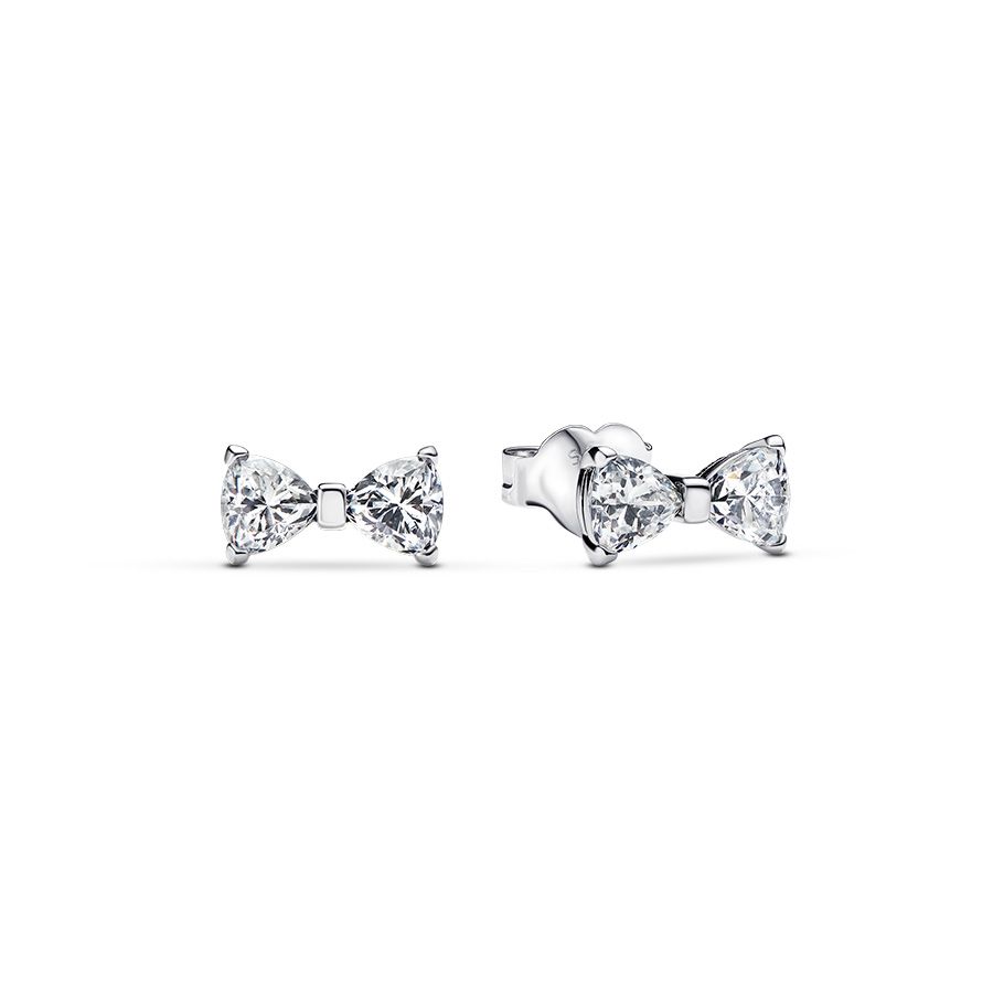 Pandora Sparkling Small Bow Stud Ohrringe 293542C01