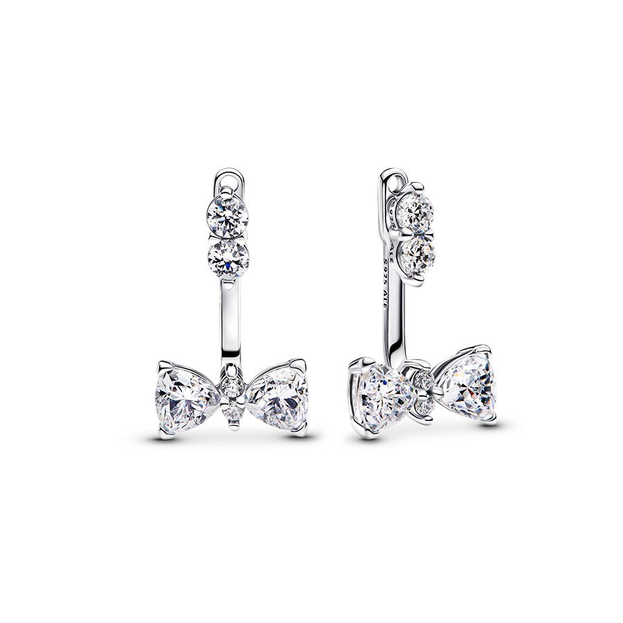 Pandora Sparkling Bow Drop Ohrringe 293543C01