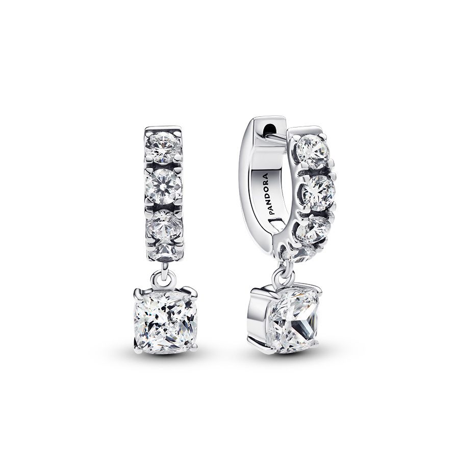 Pandora Pavé Dangle Hoop Ohrringe 293547C01
