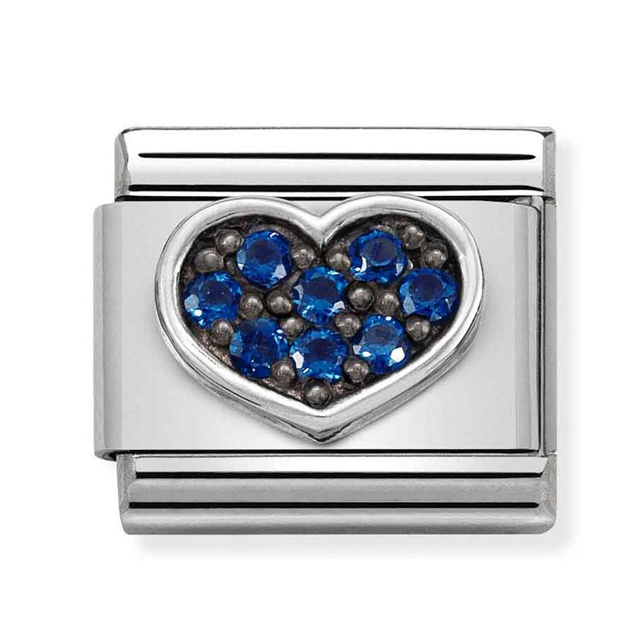 Nomination Silver Sydän, sininen 330323/08