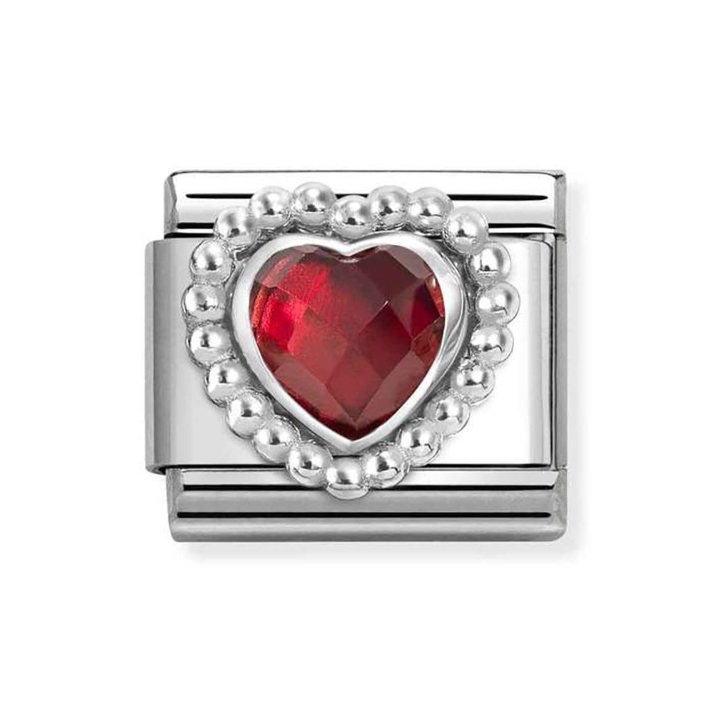 Nomination Classic Silvershine Red Heart 330606/005