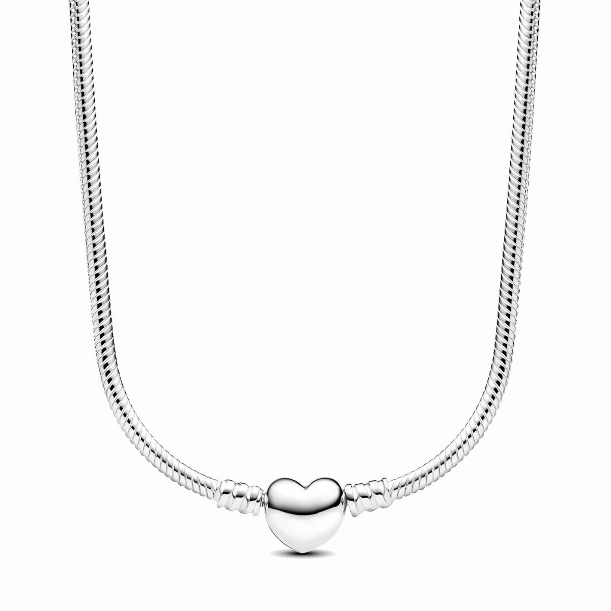 Pandora Moments Heart Clasp Snake Chain Halskette 45 cm 393091C00-45