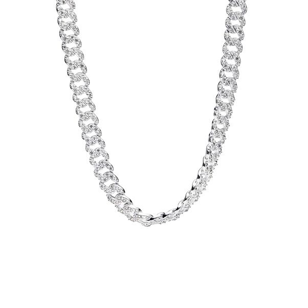 Pandora Pavé Cuban Chain Necklace 45 cm 393161C01-45