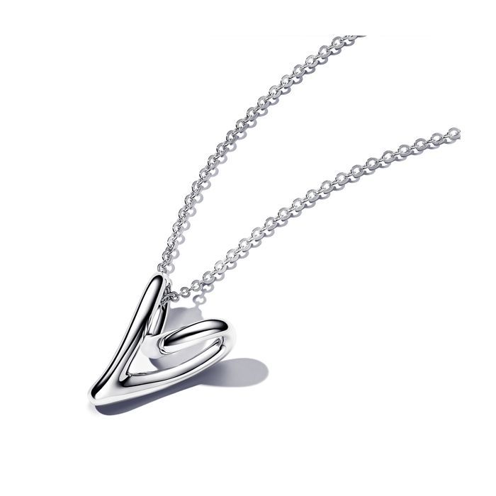 Pandora Organically Shaped Heart Pendant Halskette 70 cm 393272C00-70
