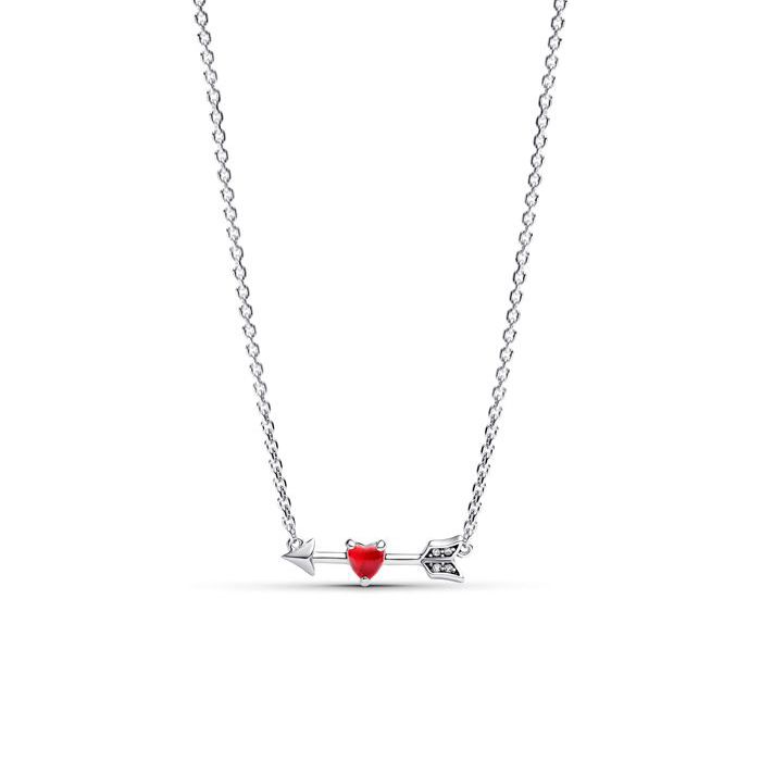 Pandora Arrow & Murano Glass Heart Halskette 393669C01-50