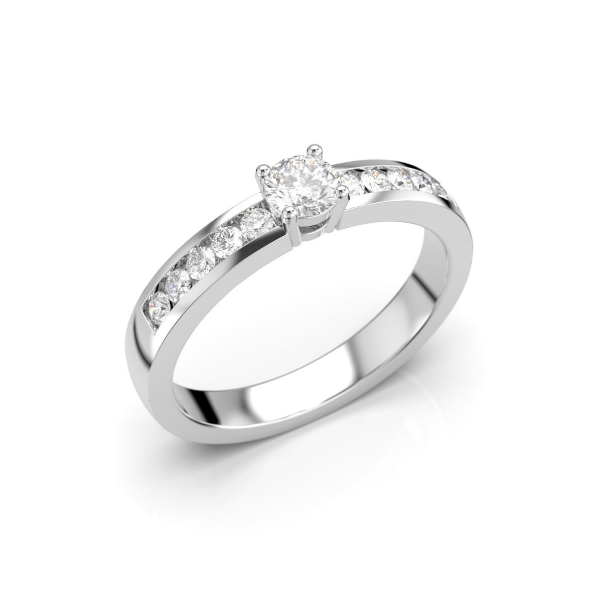 Festive Venice Solitaire timanttisormus, valkokulta 400-040-VK