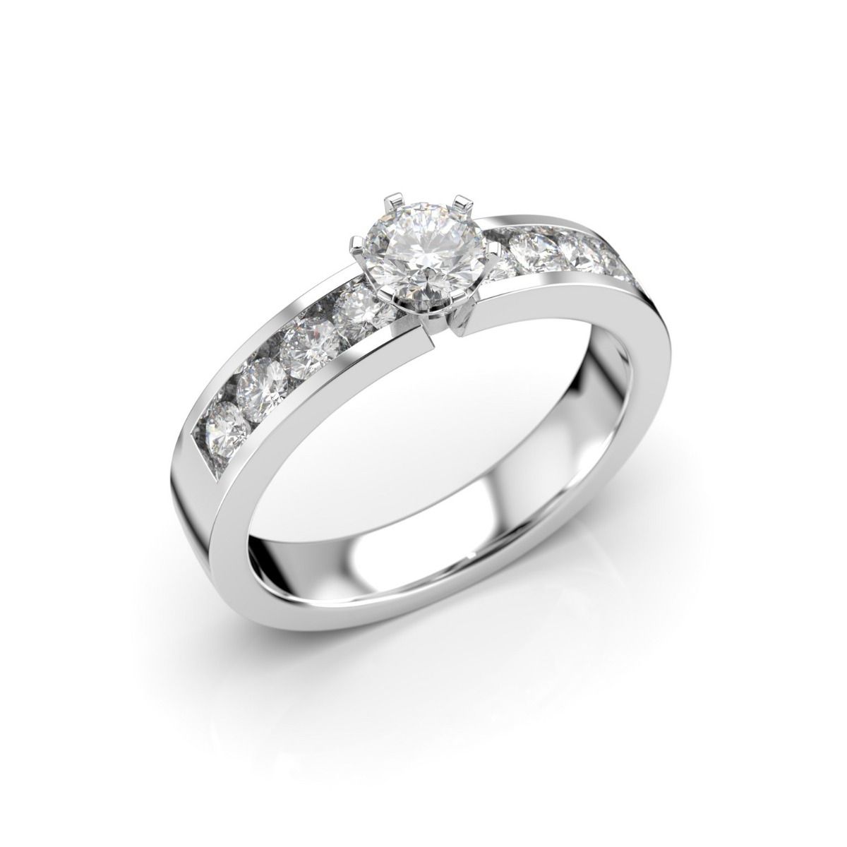 Festive Venice Solitaire timanttisormus, platina 407-070-PT