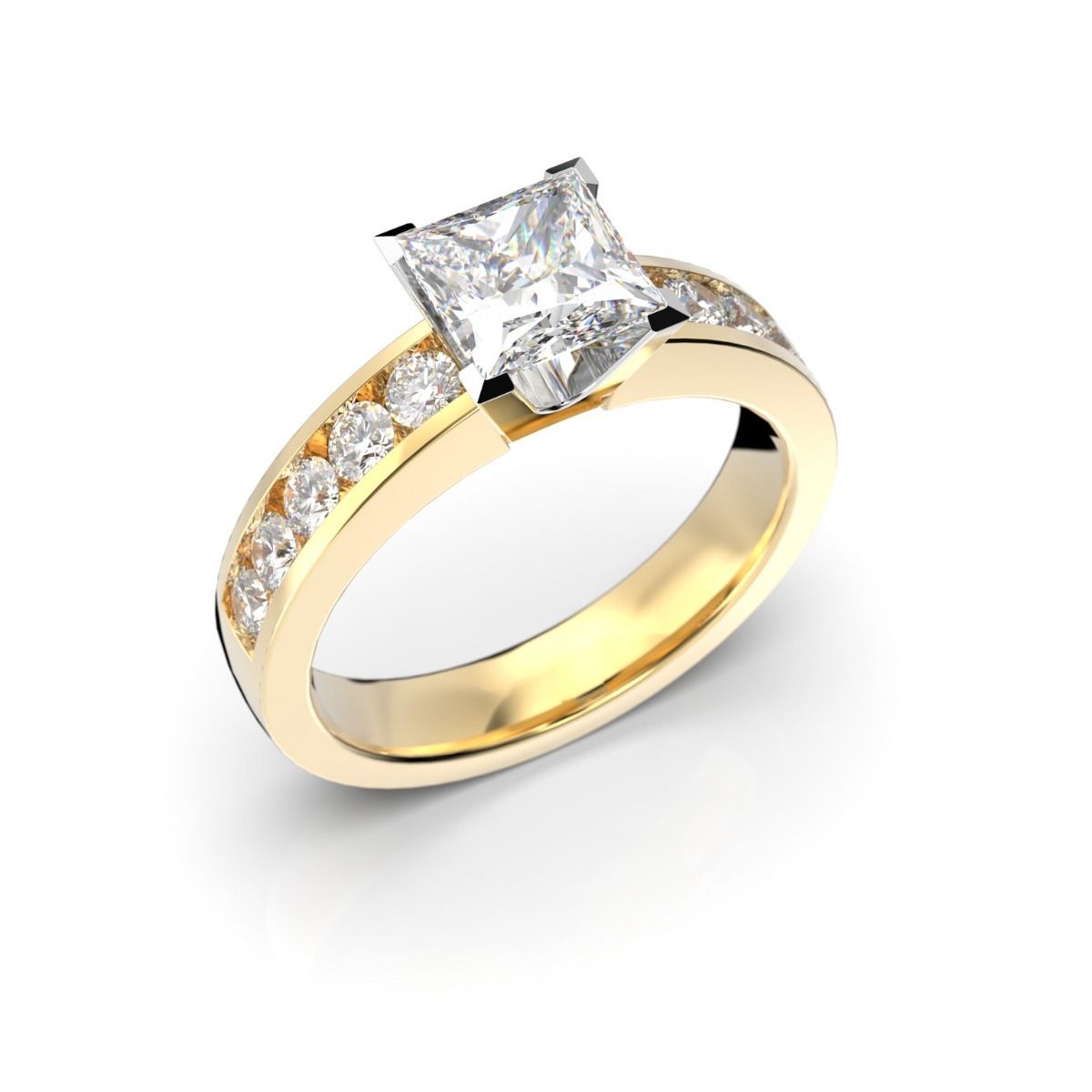 Festive Wanajatar Princess timanttisormus, kelta- ja valkokulta 408-150-KV