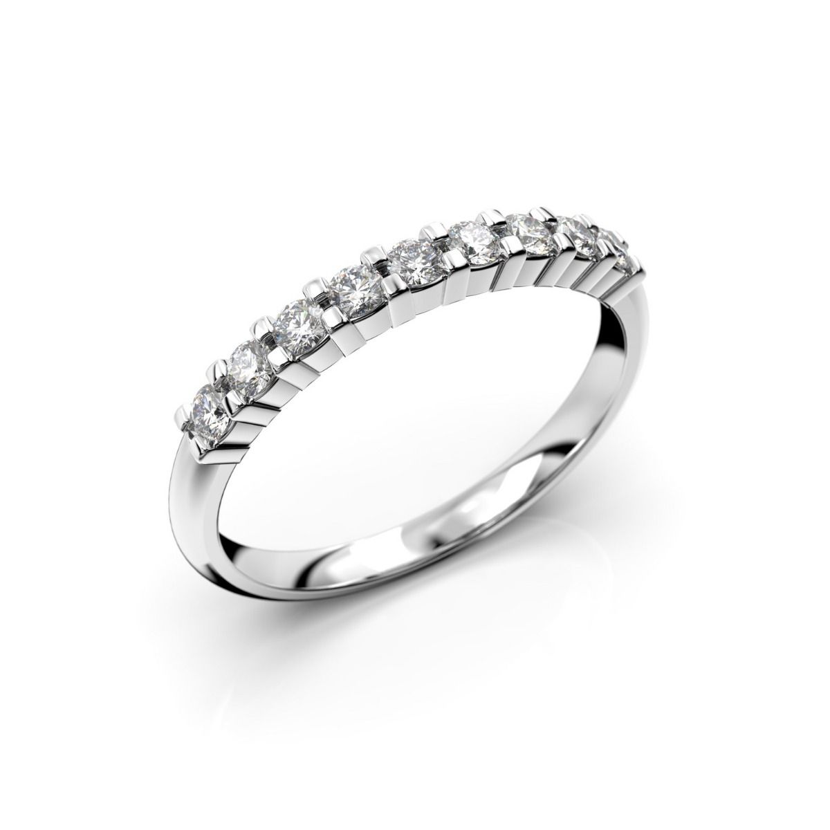 Festive Sophia Half Round timanttisormus, platina 422-027-PT