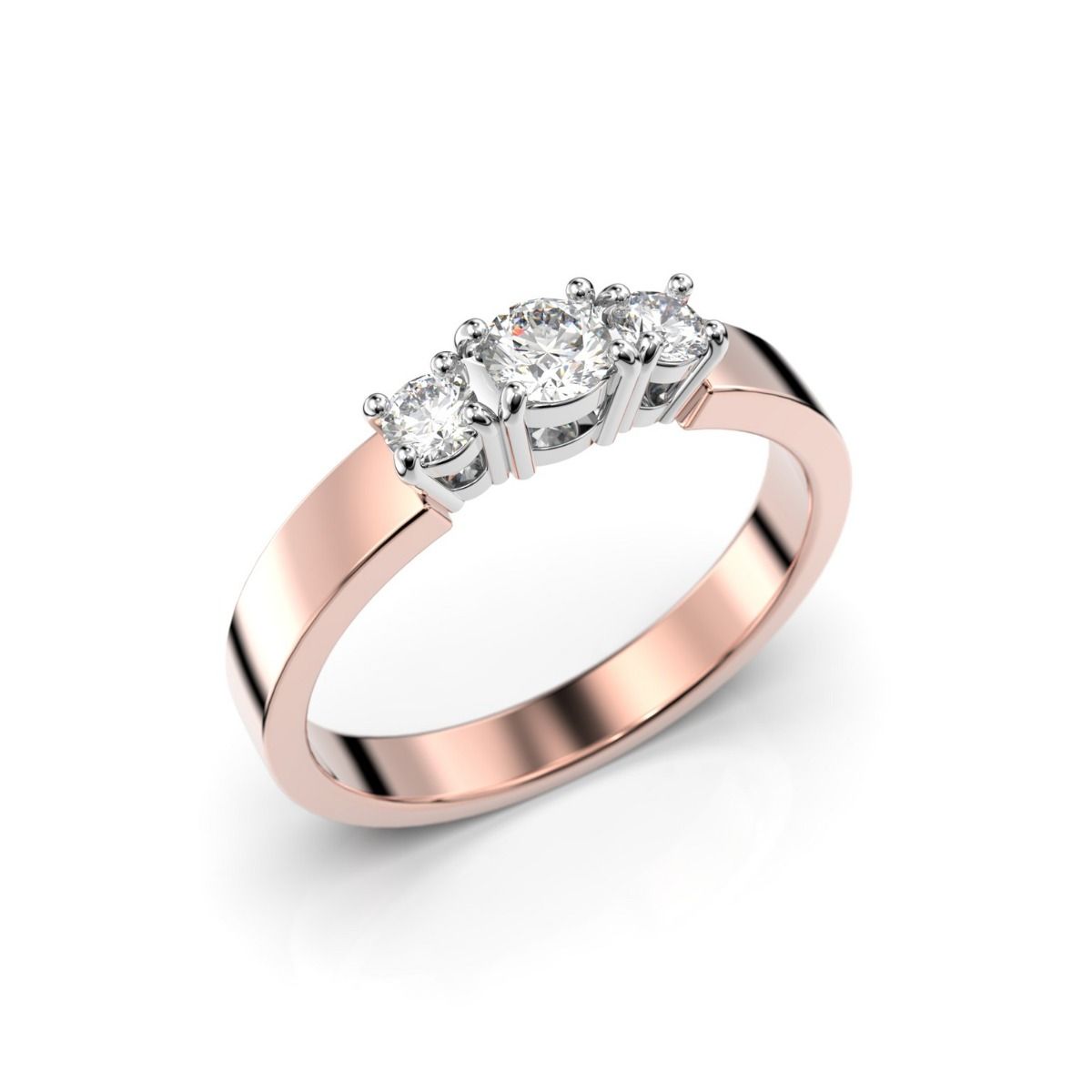 Festive Taylor timanttisormus, puna- ja valkokulta 428-025-PV