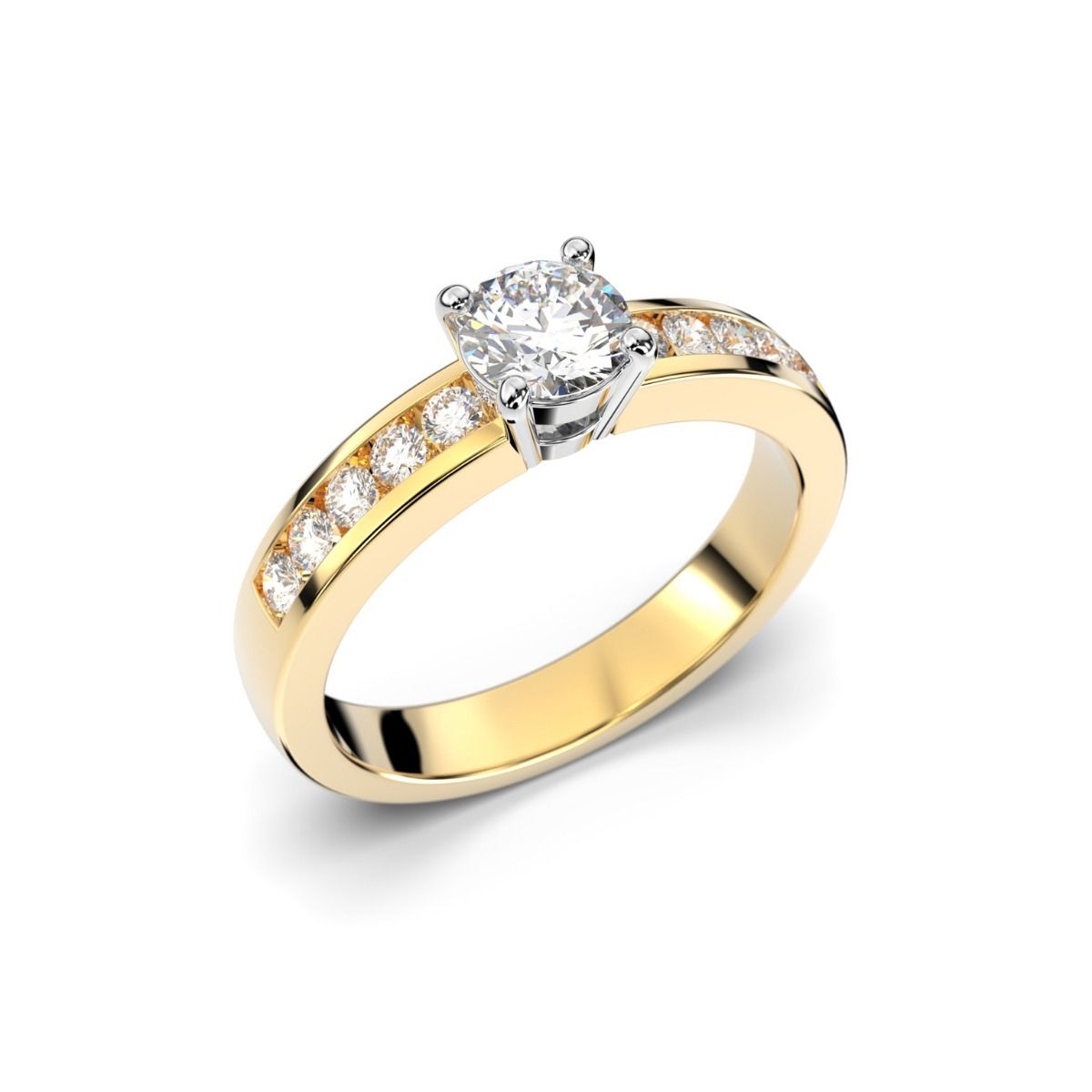 Festive Veronica timanttisormus, kelta- ja valkokulta 444-065-KV